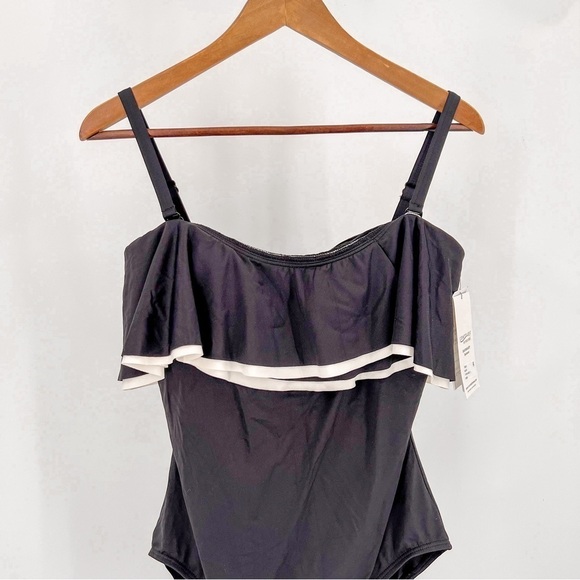 Contours Ruffled Strapless Tummy-Control One-Piece Swimsuit - Picture 4 of 16